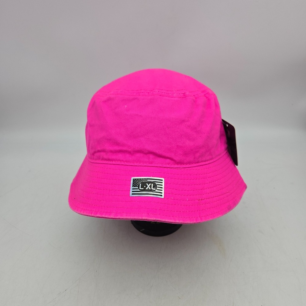 Pit Bull Bucket Hat Cap Hot Pink Unisex Large - XL Cotton Twill
